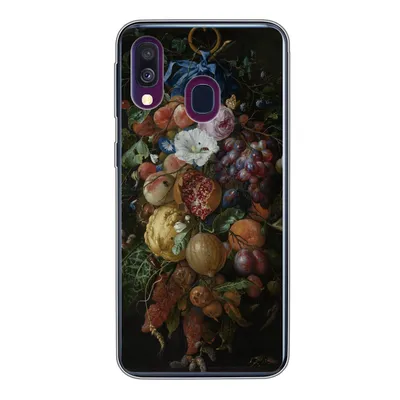 Produktbild von MuchoWow® Handyhülle Schutzhülle Hülle für Samsung Galaxy A40 Früchte und Blumen - Gemälde von Jan Davidsz. de Heem Silikon Softcase Handy Hülle - Handy-Tasche