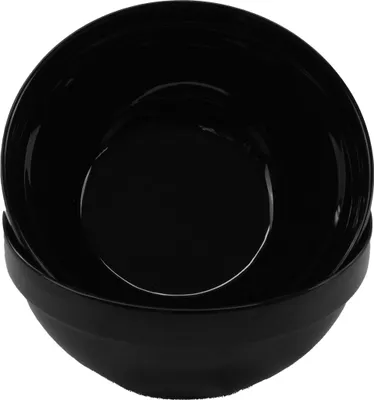 Produktbild von 2 Stück Melaminschüssel Ø 23 cm in schwarz Salatschüssel Beilagenschale