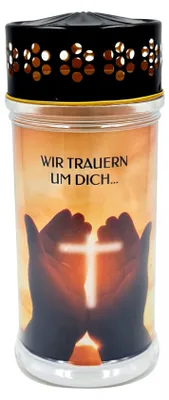 Produktbild von LED Grablicht Carinthia M 75 Tage "Wir trauern um Dich"