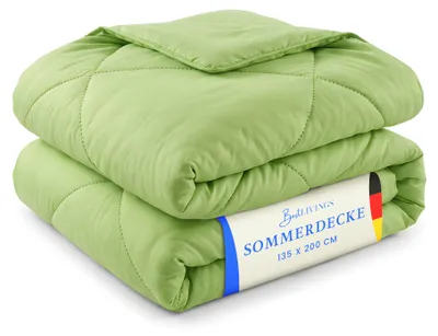 Produktbild von Bettdecke waschbar ohne Bezug nutzbar - 135 x 200 cm - leichte Sommerdecke waschbar bei 60°C, Leicht, Atmungsaktiv Ideal für Reisen, Urlaub, Camping