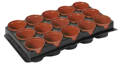 Zdjęcie produktu dla Zestaw 18 okrągłych doniczek do roślin, o średnicy 7 cm, idealnych do uprawy