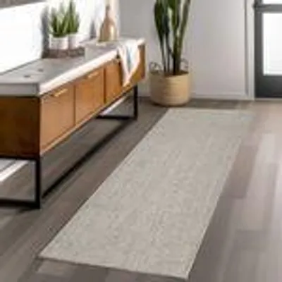 Obrázek produktu pro Schlingenteppich Schlafzimmer Einfarbig Meliert Design, Größe: 80 x 250 cm, Farbe: Braun