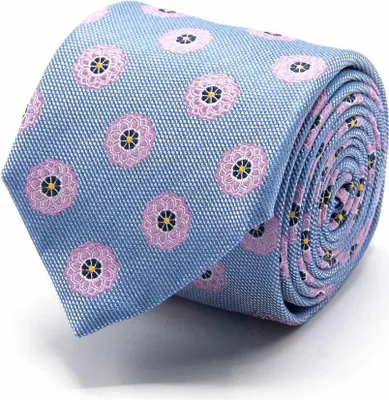 Produktbild von Herren Seiden-Jacquard Krawatte mit Blüten