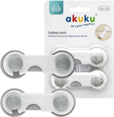 Product packaging for child safety locks.