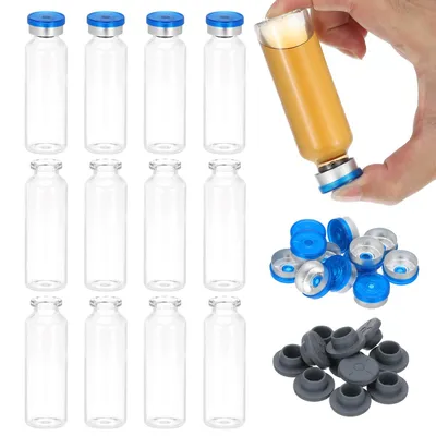 12er-Set 30 ml Borosilikatglas-Probenfläschchen transparent