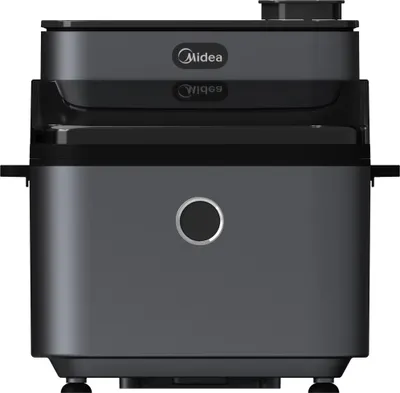 Zdjęcie produktu dla Frytkownica na gorące powietrze Midea MF-CY75A, 1700 W, 8 programów, sterowanie cyfrowe, pojemność 7,3 l, kolor czarny