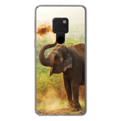 Produktbild von MuchoWow® Handyhülle Schutzhülle Hülle für Huawei P40 Lite Elefant - Tiere - Wald - Bäume Silikon Softcase Handy Hülle - Handy
