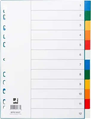 Produktbild von Q-CONNECT KF01837, Weiß, Polypropylen (PP), A4, 0,125 mm, 1 Stück(e), Deutschland