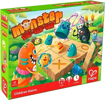Produktbild von Hape Monster Tic-tac-toe Brettspiel Mehrfarbig  Mehrfarbig One Size