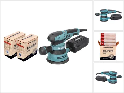 Immagine prodotto di Makita BO 5041 Levigatrice / smerigliatrice rotorbitale 300 W 125 mm + 2x Toolbrothers SPIDER set di abrasivi a rete