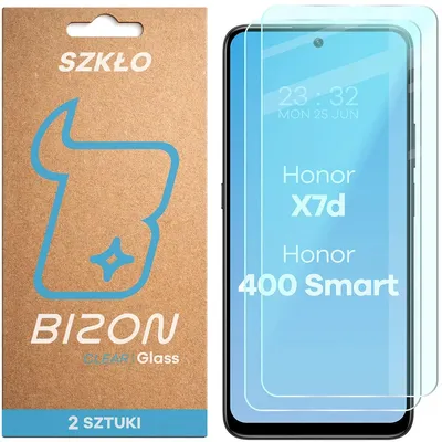 Produktbild von 2x Gehärtetes Glas für Honor X7d / Honor 400 Smart, Bizon Glass Clear Duo