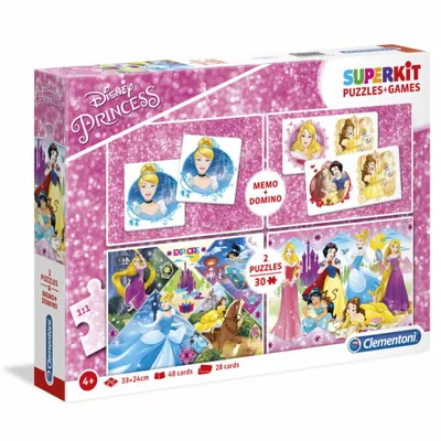 Produktbild von Clementoni Superkit Puzzle Princess 2X30Li. Memo +