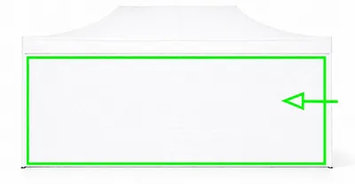 Immagine prodotto di Parete laterale 8 m per gazebo pieghevoli ALU 4x8 m – PVC 450 g/m², impermeabile - Bianco