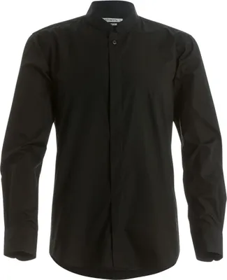 Image de Chemise Kustom Kit pour homme, col montant, manches longues RW4510 (Medium) (Noir)