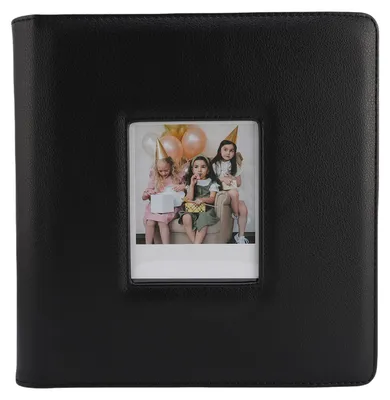 Produktbild von Fotoalbum, passend für Polaroid Wide 300 400 90 x 110 mm, Fotos, 36 Seiten, 288 Bilder, Kapazität, Kunstledereinband, Frontfenster, Schwarz