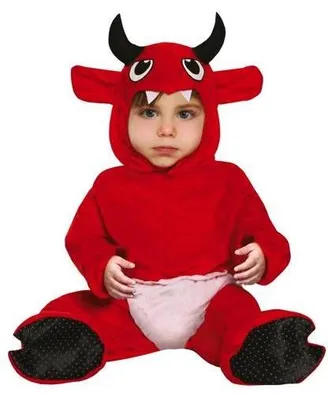 Produktbild von Fiestas Guirca Baby Teufelskostüm Rot Größe 92 für Halloween
