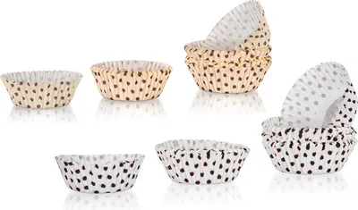 Immagine prodotto di cestino per pasticceria 6x4,1cm in carta (100pz) DOTS mix