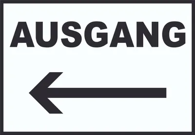 Produktbild von Ausgang links Schild A6 (105x148mm)