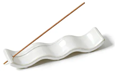 Produktbild von Keramischer Räucherstäbchenhalter mit Ascheauffang – Handgefertigte Räucherschale für Meditation, Yoga und Aromatherapie