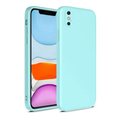 Image de Coque en silicone Smartphonica pour iPhone X/Xs avec intérieur souple - Bleu