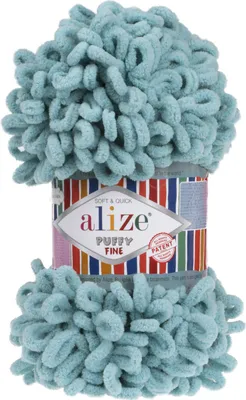 Produktbild von 100g Strickgarn ALIZE Puffy Fine, Fingerstrick Fingerstrick-Wolle ohne Nadel