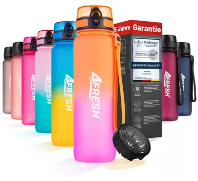 Obrázok produktu pre Fľaša na pitie 4FRESH Colourful Gradient – oranžovo-fialová, 1000 ml