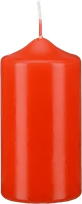 Produktbild von Stumpen Kerzen Paprika Rot 10 x Ø 9 cm, 6 Stück getauchte Stumpenkerzen mit Spitzkopf in RAL Qualität