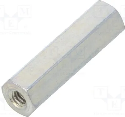 Obrázok produktu pre 10 kusov distančných objímok so závitom 18 mm, vnútorný šesťuholník: M2,5; 122X18 – distančné prvky