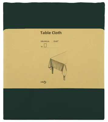 Image de vidaXL, nappe rectangulaire, lot de 5, vert foncé, 140 x 220 cm, polyester