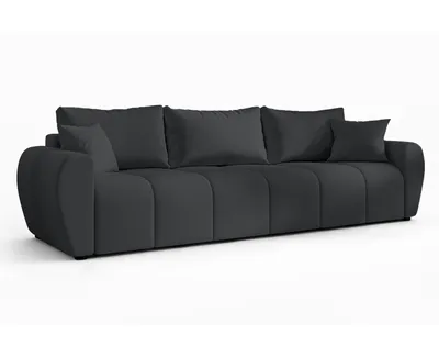 Image de AX LIVING Malatya Big Canapé avec fonction sommeil Canapé-lit gris foncé