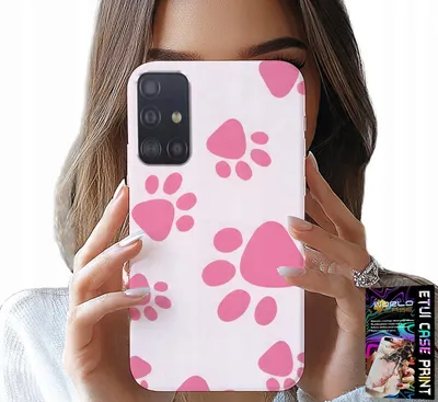 Obrázok produktu pre Puzdro Pre Samsung Galaxy A51 - Ružové Psie Labky, Zadné, Puzdro