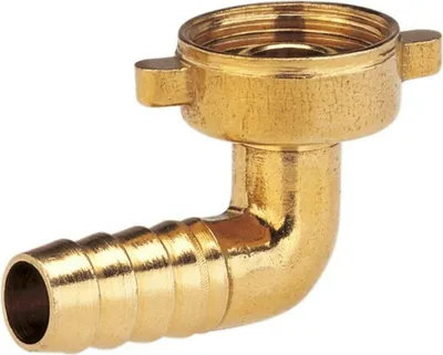 Produktbild von Messing Winkelverschraubung 26,5mm (G 3/4") (für 13mm (1/2") Schläuche)