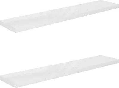 Immagine prodotto di Scaffali a Parete 2 pz Bianco Lucido 120x23,5x3,8 cm in MDF