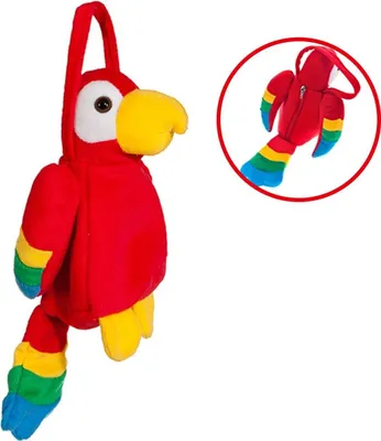 Papagei Handtasche Tasche bunter Vogel 27 x 13 cm Kostüm-Zubehör Fasching Karneval Mottoparty Dschungel Tropen Accessoire für Erwachsene