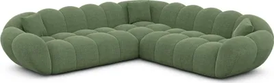 Produktbild von Strukturstoff Ecksofa Liva Grün