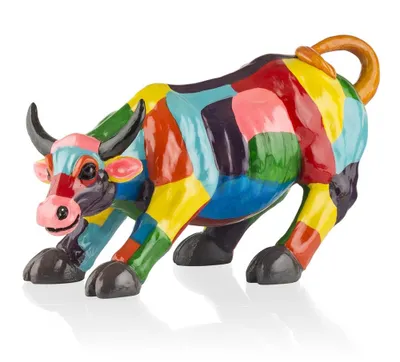 Produktbild von CocoMaison Kämpfender Bulle Statue / Skulptur, Stierfigur 90x24x39 cm