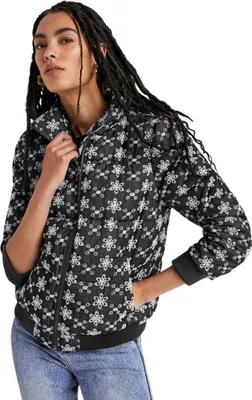 Productafbeelding van Desigual damesjack van Quiana-materiaal, marineblauw, met borduursels, maat XS