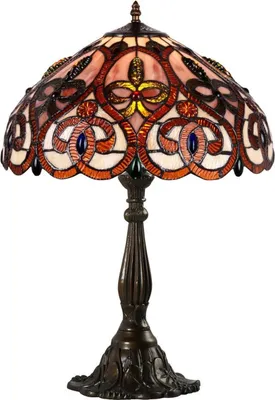 Produktbild von Casa Padrino Tiffany Tischleuchte Mehrfarbig Ø 42 x H. 60 cm - Luxus Wohnzimmer Tischlampe