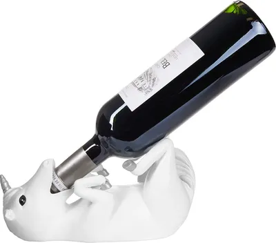 Immagine prodotto di BRUBAKER portabottiglie da vino unicorno assetato - portabottiglie animali ubriachi - portabottiglie divertente - decorazione dipinta a mano - decorazione divertente - regalo di vino per donne e migliori amiche