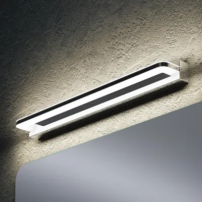 Image de doporro Lampe pour miroir 9W LED Salle de Bain 910 Lumen 40cm Applique Mural Chrome Lumière Miroir 4000K Design SparkLuxe