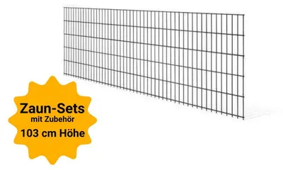 Produktbild von Doppelstabmattenzaun-Set (6/5/6)