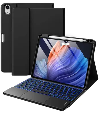 Produktbild von Tastatur Hülle Trackpad für Air 11 Zoll M4 M3 M2 und Air 5 4 Gen Schwarz