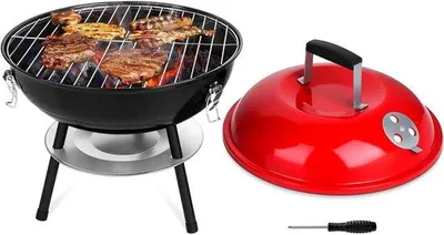 Produktbild von Portable 14 Zoll Holzkohlegrill für draußen - Mini-Grill für Garten, Camping und Picknick