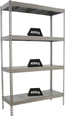 Produktbild von Simonrack Kit simonforte 2409-4, 4 Regale, Metall, Metall, Blau, Naturholz, 2400 mm, 900 mm