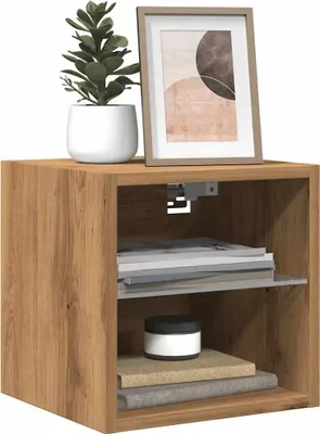 Image de Maison Exclusive - Meubles TV avec éclairage LED 2 pièces Chêne Artisan