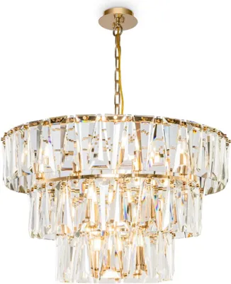 Produktbild von Maytoni Pendelleuchte Kristall Gold 18-flammig E14 dimmbar (MOD043PL-18G)