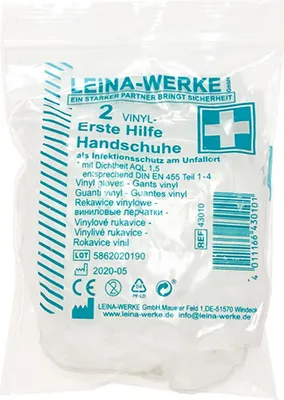 Obrázek produktu pro Sada vinylových lehce pudrovaných rukavic (2 ks)