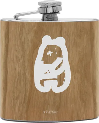 Produktbild von Mr. & Mrs. Panda Flachmann Bär Vermissen - Transparent - Geschenk, Hip Flask, feldflasche, Liebeskummer, Freund, Verreist, Aus Edelstahl, Freundin, Unglücklich Verliebt