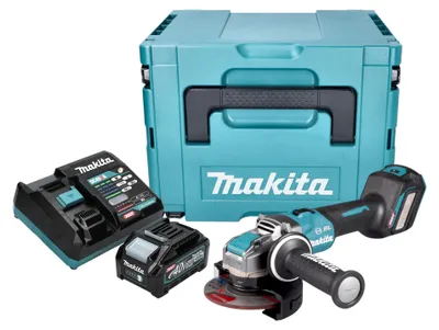 Productafbeelding van Makita GA 041 GM101 Accu haakse slijper 40 V max. 125 mm X-LOCK Brushless + 1x accu 4.0 Ah + lader + Makpac