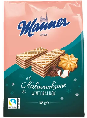 Produktbild von Manner Winterglück à la Kokosmakrone 185g